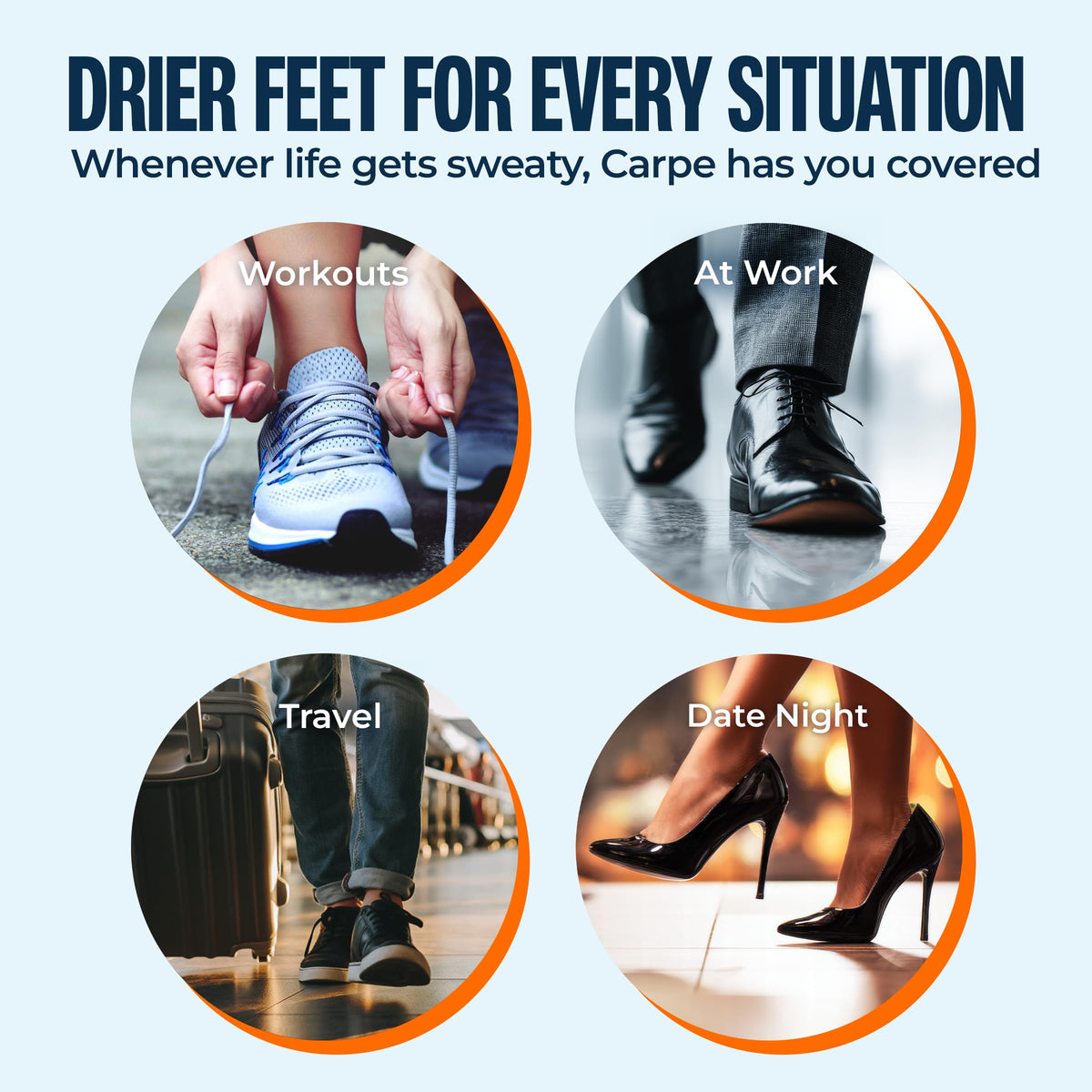 Carpe Sweat Absorbing Foot Lotion Eucalyptus 2 Pack side view