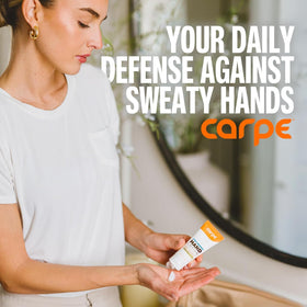 Carpe Sweat Absorbing Hand Lotion Warm Vanilla lifestyle scene