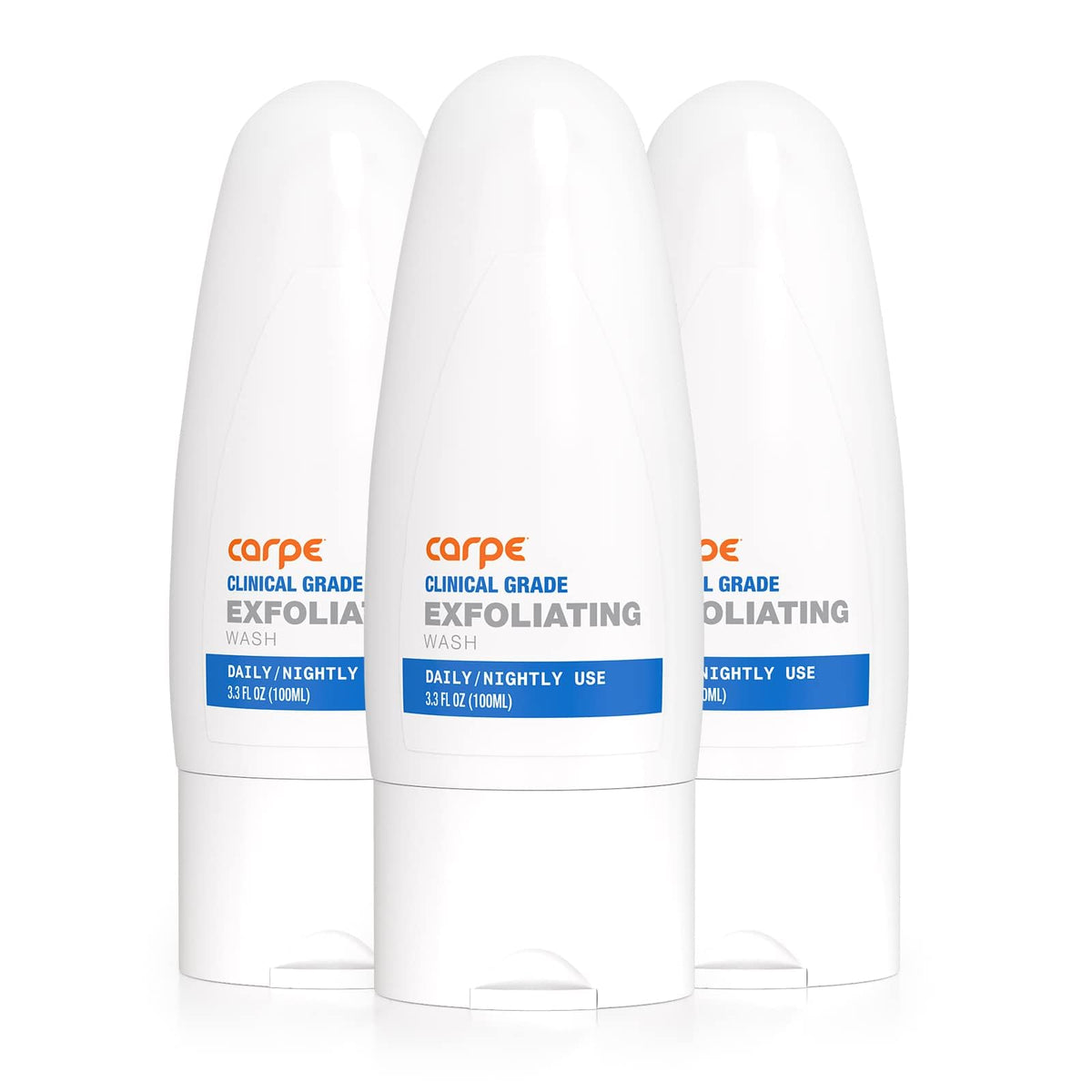 Carpe Underarm Exfoliator 3 Pack front view with mint scent