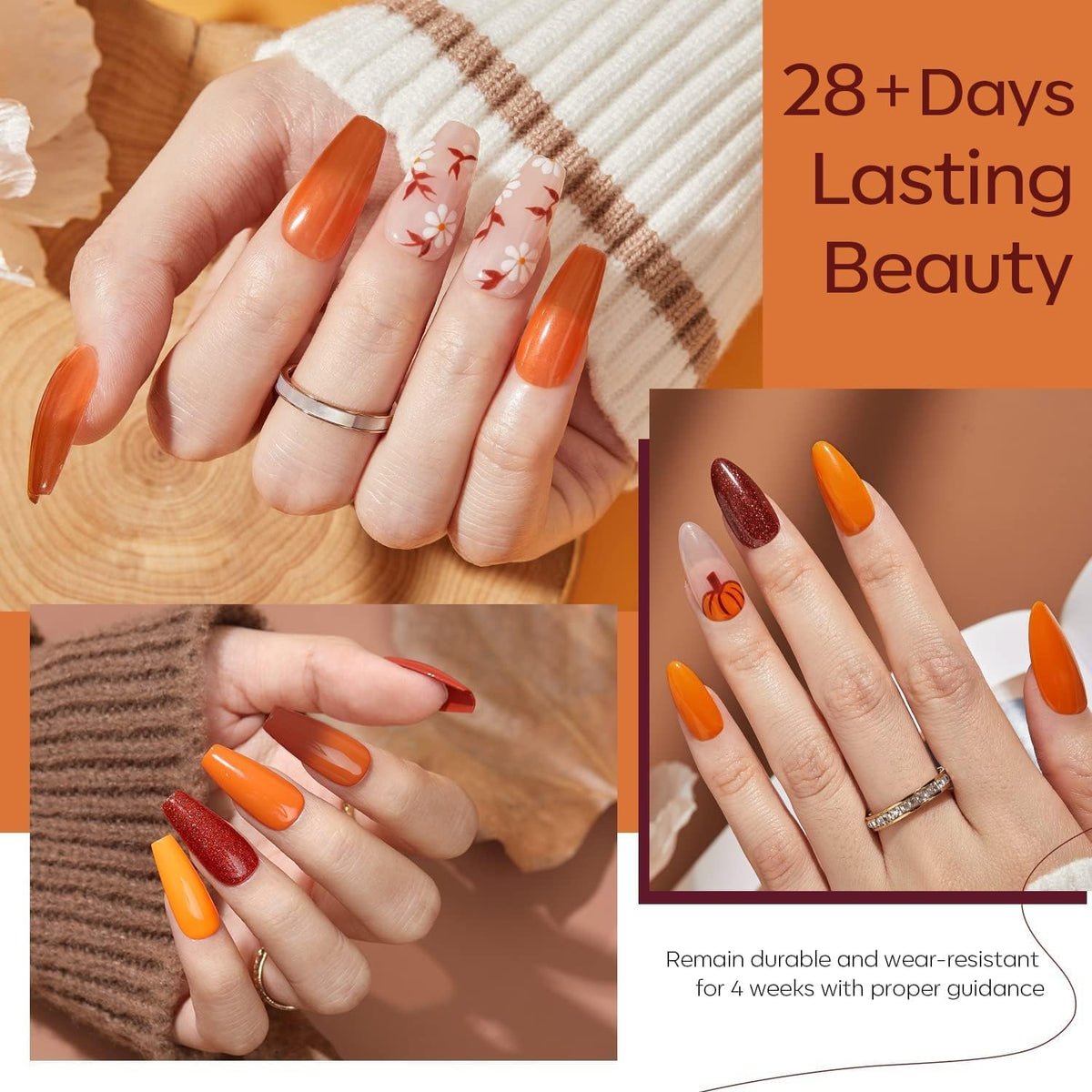 Carrot Orange gel nail polish from modelones