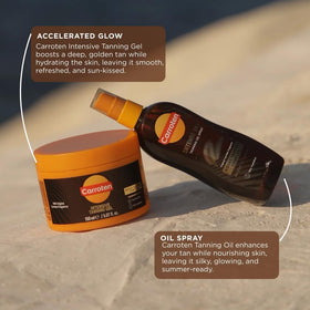 Carroten Tanning Gel and Oil Spray Set packaging