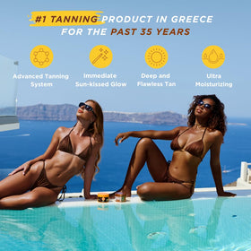 Carroten Tanning Gel application on skin