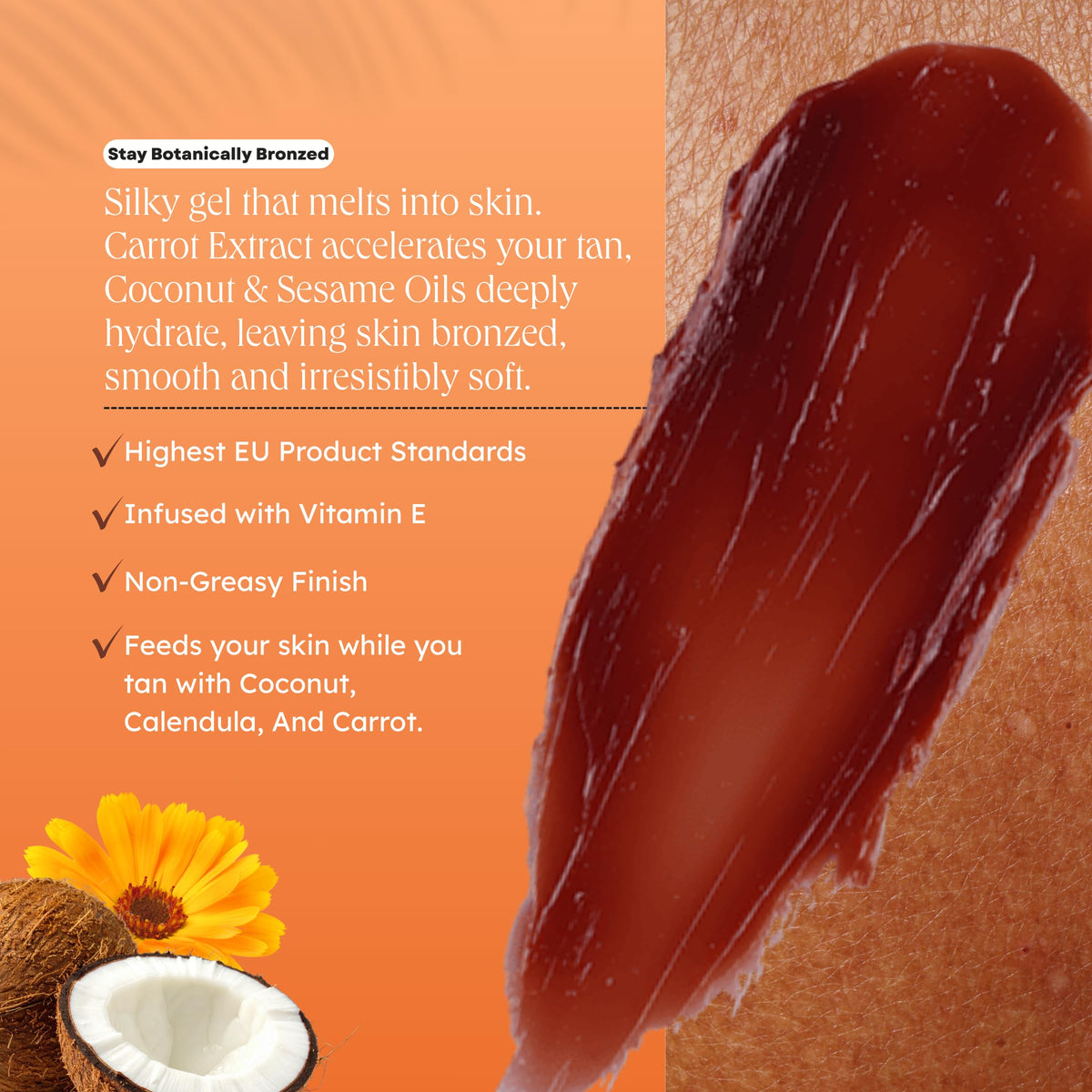 Carroten tanning gel next to beach accessories