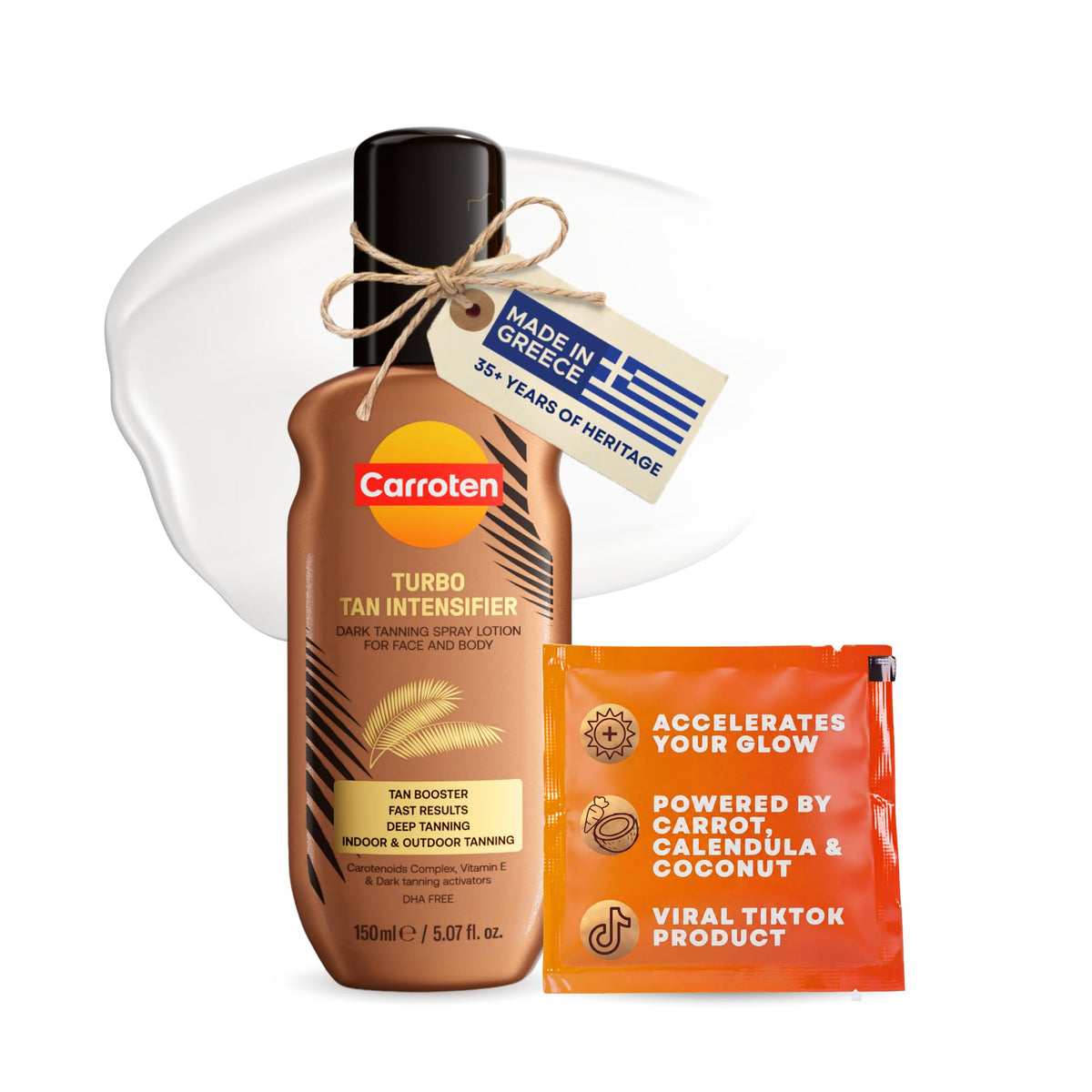 Carroten Turbo Tan Intensifier 5 oz bottle front view