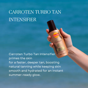 Carroten Turbo Tan Intensifier application on skin