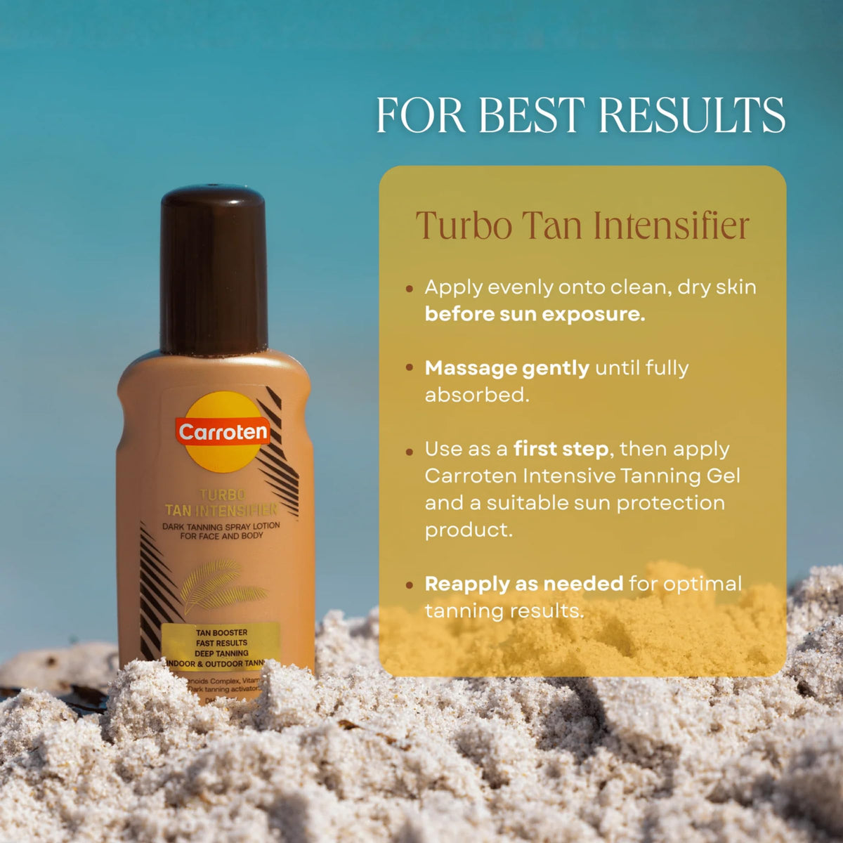 Carroten Turbo Tan Intensifier in summer setting