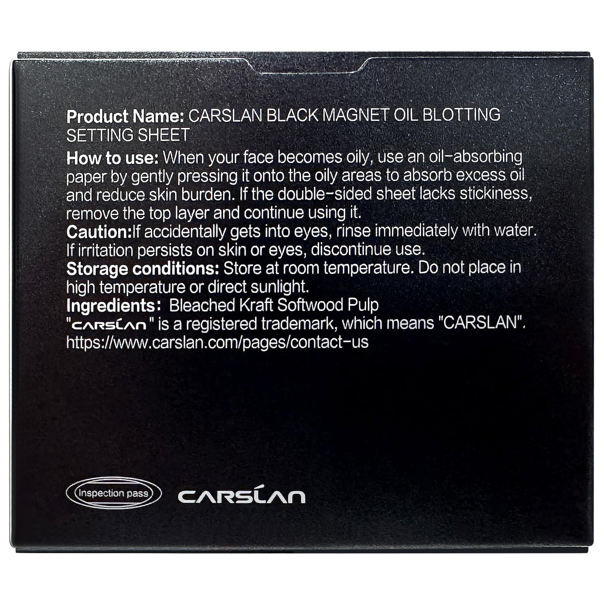 CARSLAN Blotting Paper sheets being used