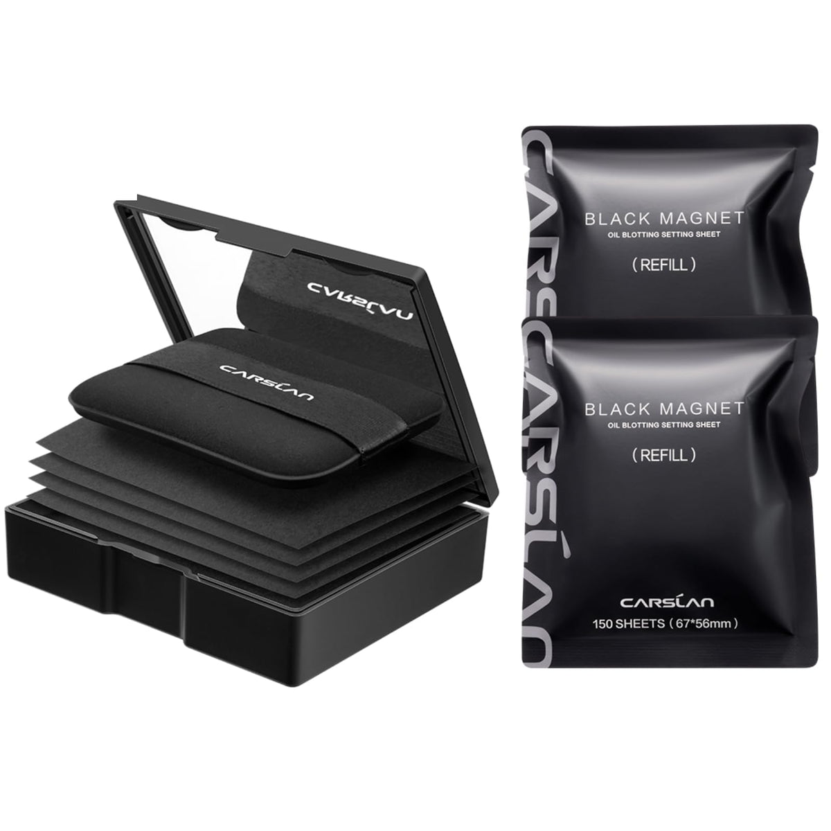 CARSLAN Makeup Blotting Paper with setting powder front view