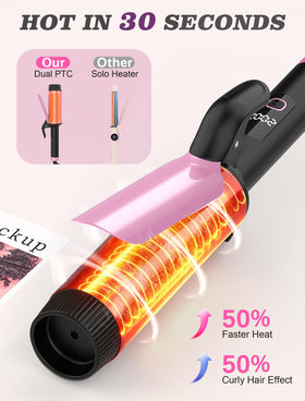 Casavok curling iron showing 2-inch barrel