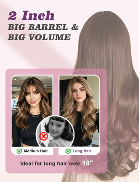 Casavok curling iron with tangle-free swivel cord