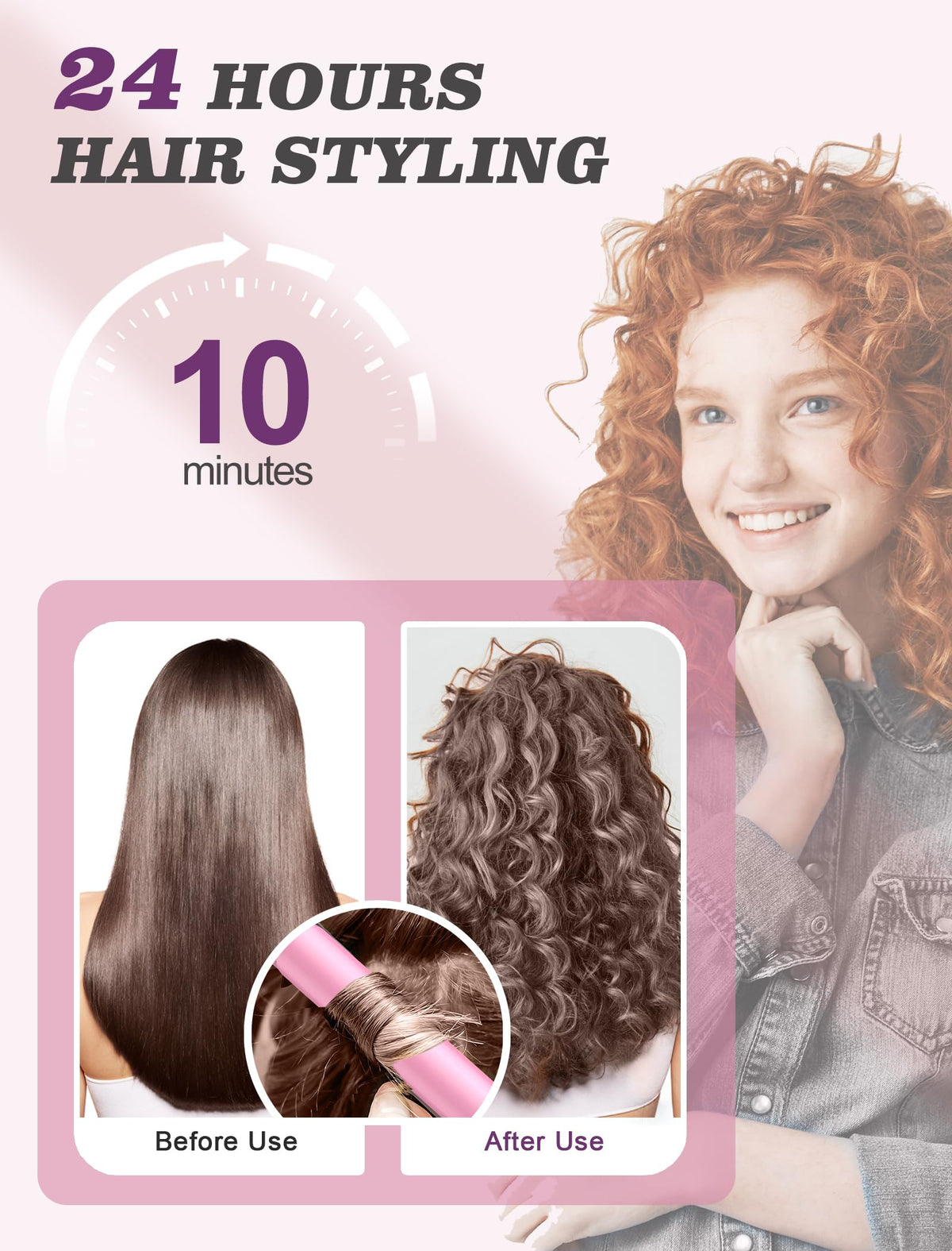 Casavok Mini Curling Iron styled hair example