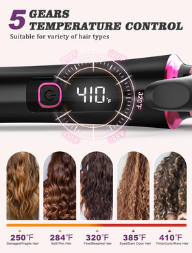 Casavok Mini Curling Iron with digital display