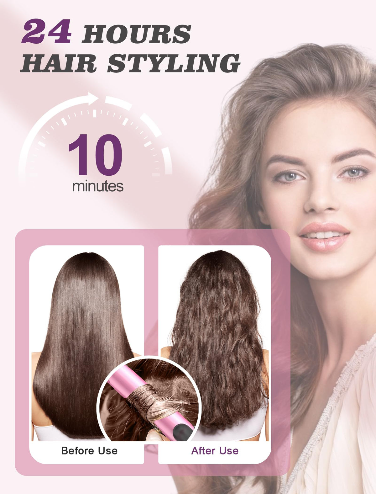 Casavok Mini Curling Iron with ergonomic grip