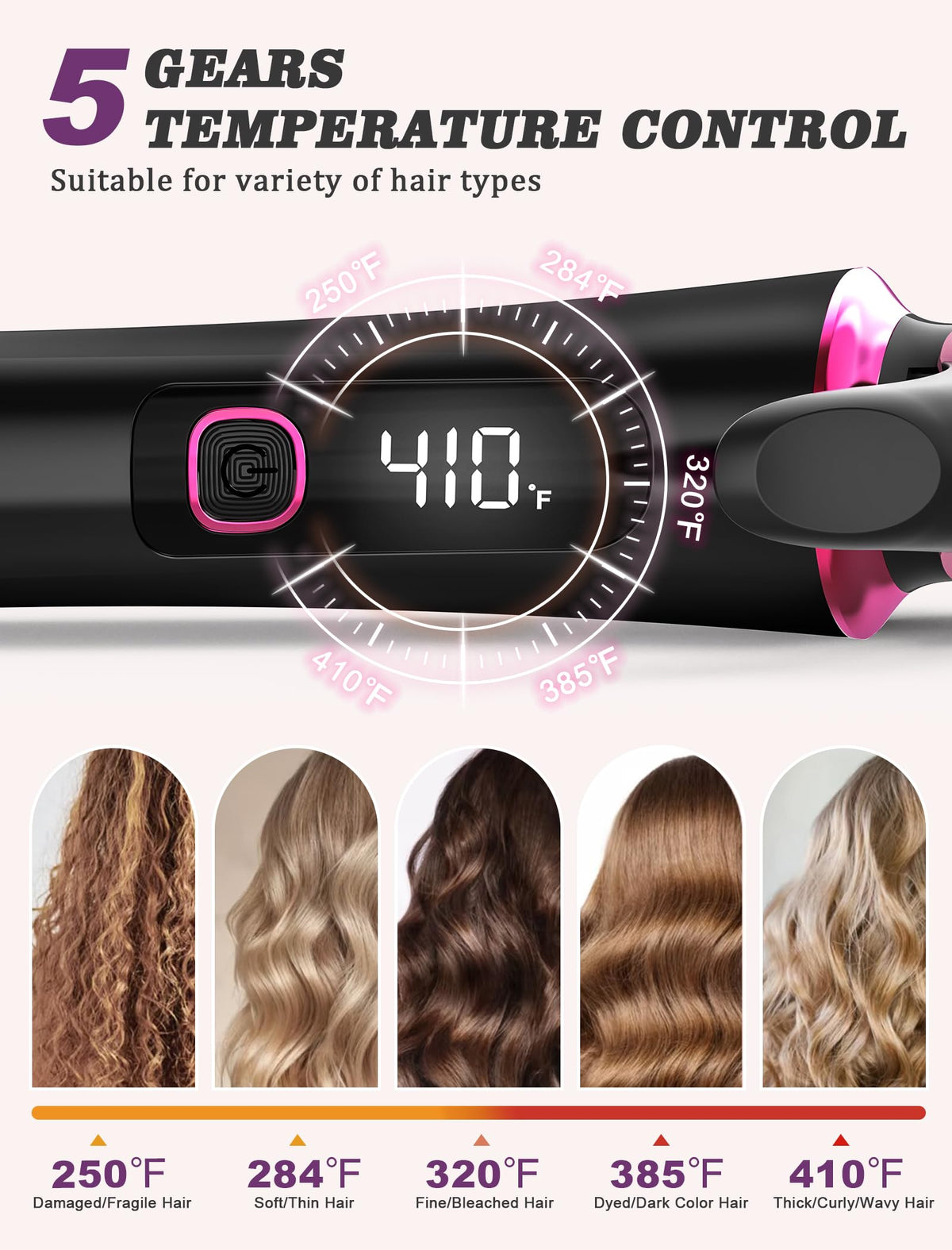 Casavok Mini Curling Iron with UK and EU plug adapters
