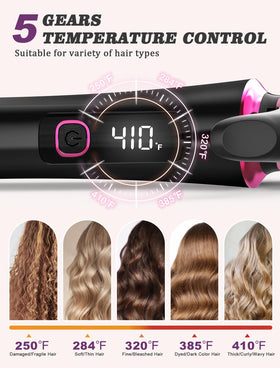 Casavok Mini Curling Iron with UK and EU plug adapters