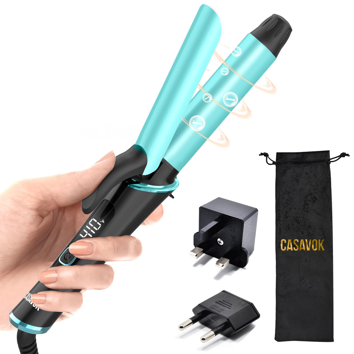 Casavok Mini Travel Curling Iron front view
