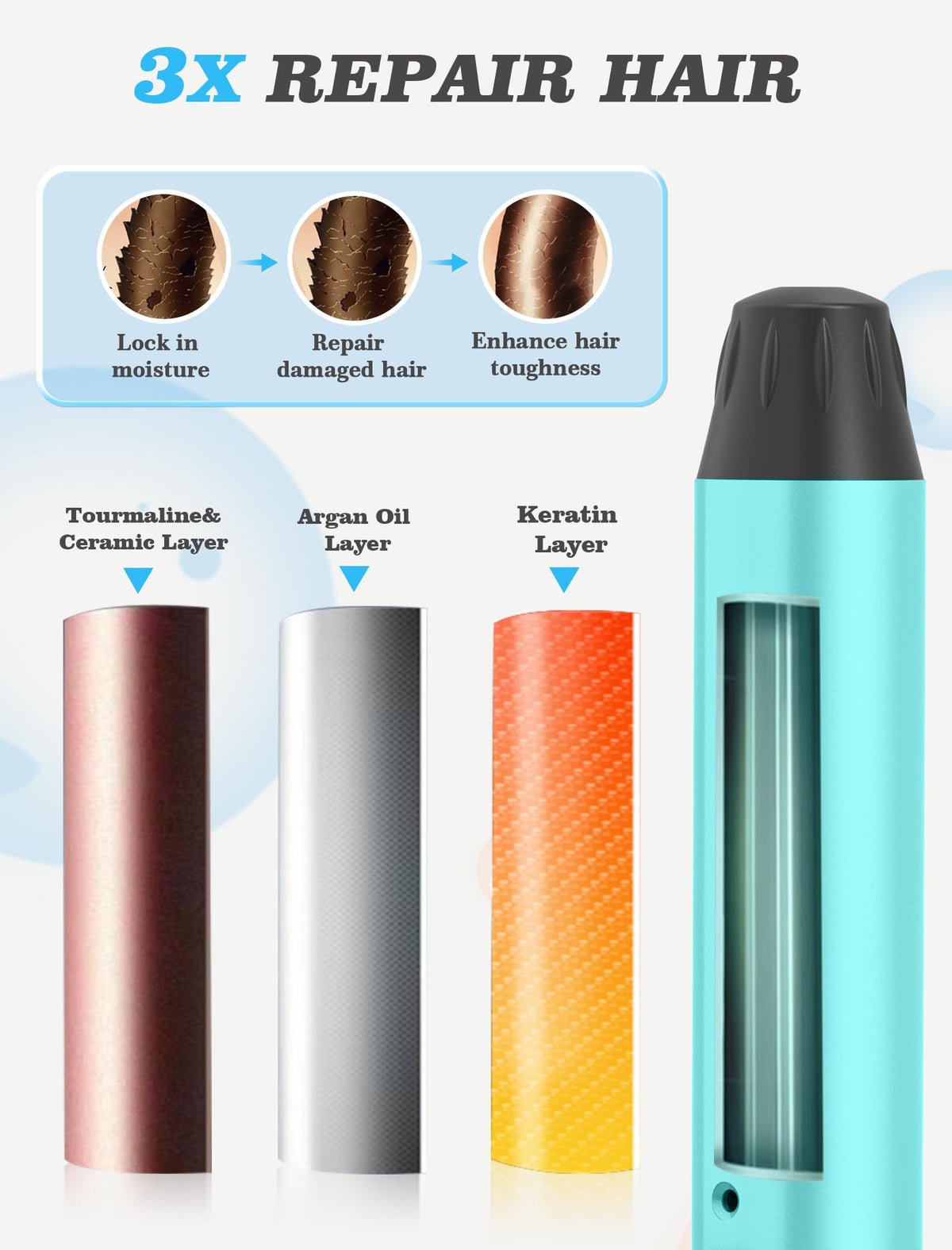 Casavok Mini Travel Curling Iron in travel case