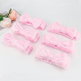 Casoty pink headbands in various angles and sizes