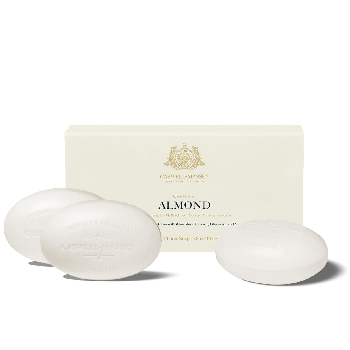 Caswell-Massey Almond Scent Soap Gift Set front view