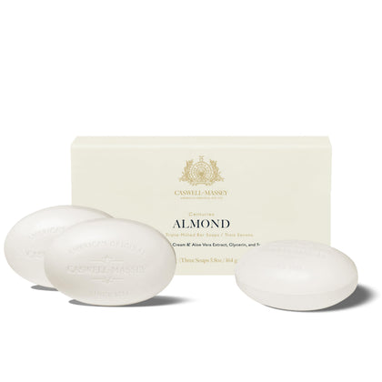 Caswell-Massey Almond Scent Soap Gift Set front view