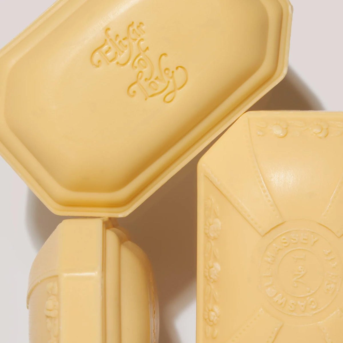 Caswell-Massey Elixir of Love Soap bar lathering in hands