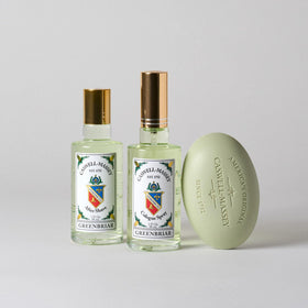 Caswell-Massey Greenbriar Natural Bar Soap lathering on skin