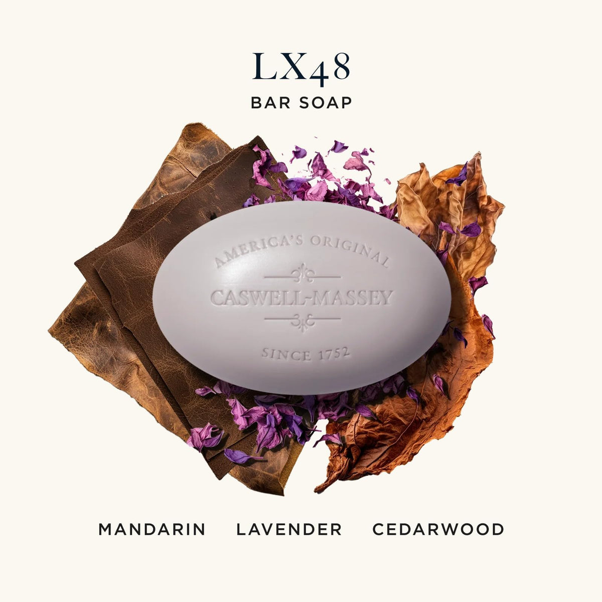 Caswell-Massey LX48 soap packaging, elegant box