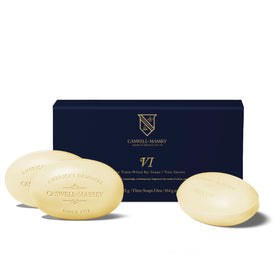 Caswell-Massey Men’s Bar Soap Gift Set front view with three bars