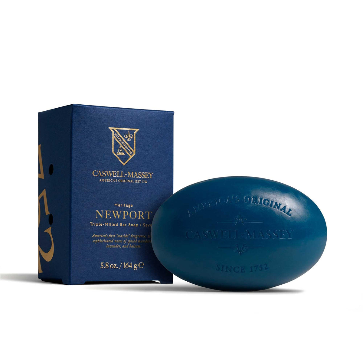 Caswell-Massey Newport Men’s Bar Soap front view, 5.8 oz
