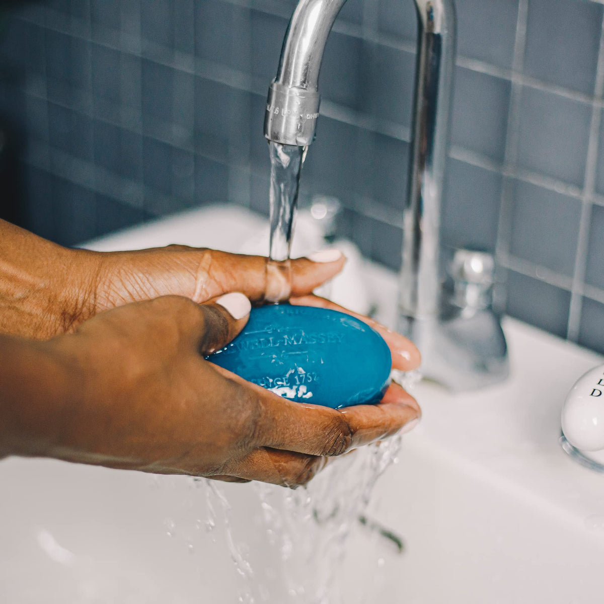 Caswell-Massey Newport Men’s Bar Soap in a bathroom setting