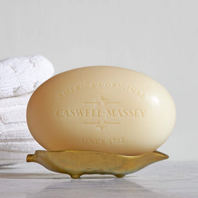 Caswell-Massey Number Six Bar Soap in a bathroom setting