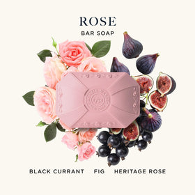 Caswell-Massey Rose Natural Bar Soap close-up showing texture