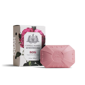 Caswell-Massey Rose Natural Bar Soap front view with elegant packaging