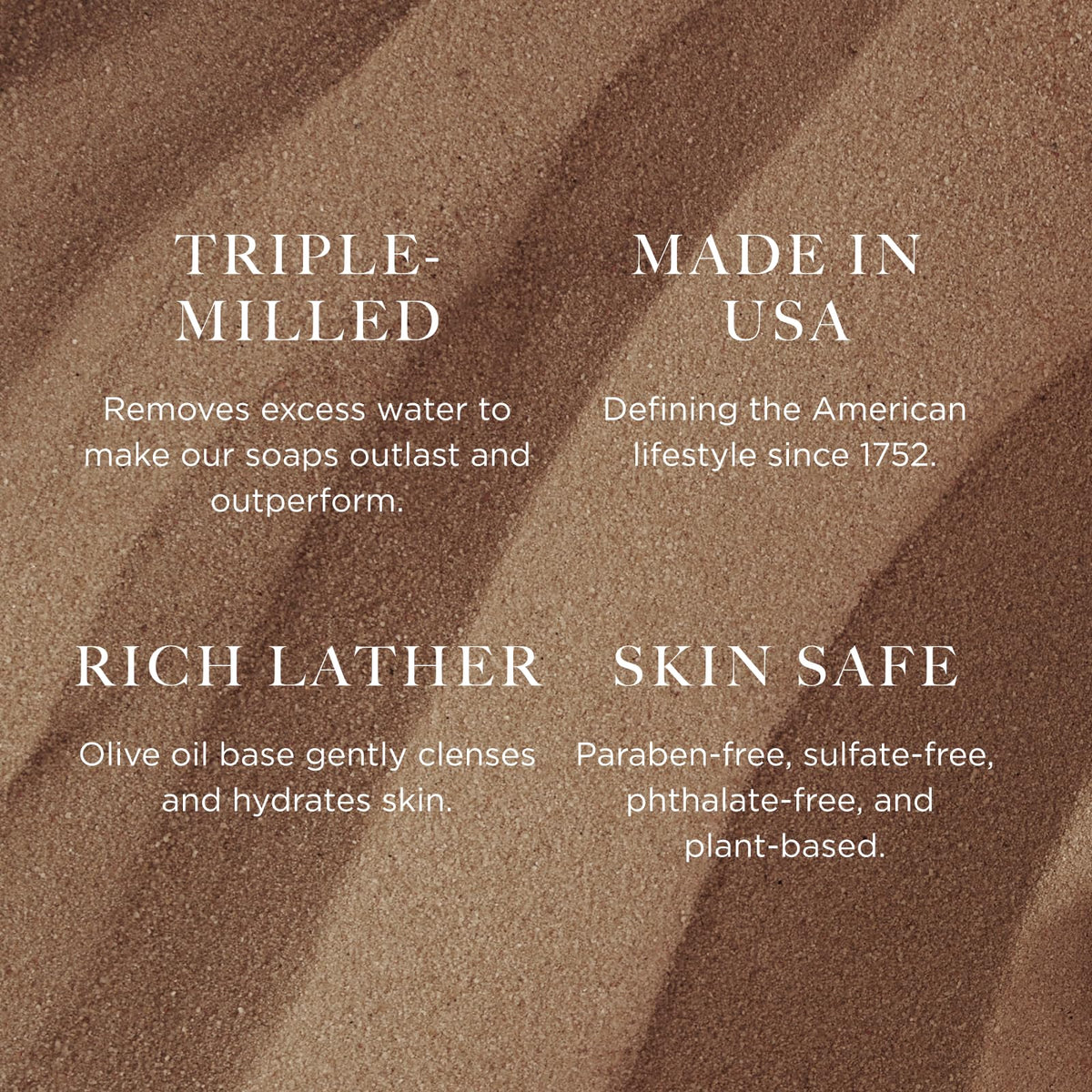 Caswell-Massey soap set packaging with woodgrain design