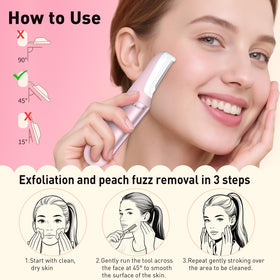 CATLANE Dermaplane Razor demonstrating usage on skin