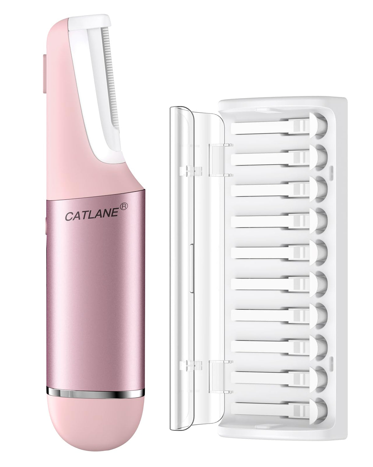 CATLANE Dermaplane Razor for Women front view with LED light