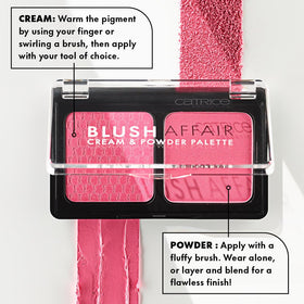 Catrice Blush Affair Cream & Powder Palette 020 Pleasing Pink powder blush close-up