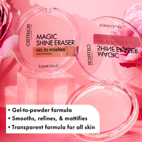 Catrice Magic Shine Eraser Gel-To-Powder application with brush