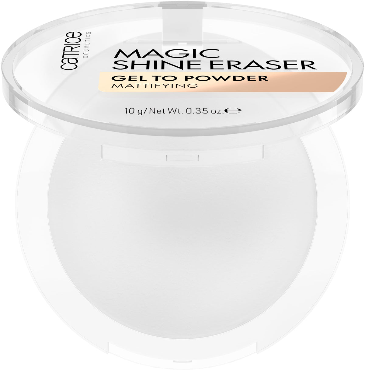 Catrice Magic Shine Eraser Gel-To-Powder compact opened