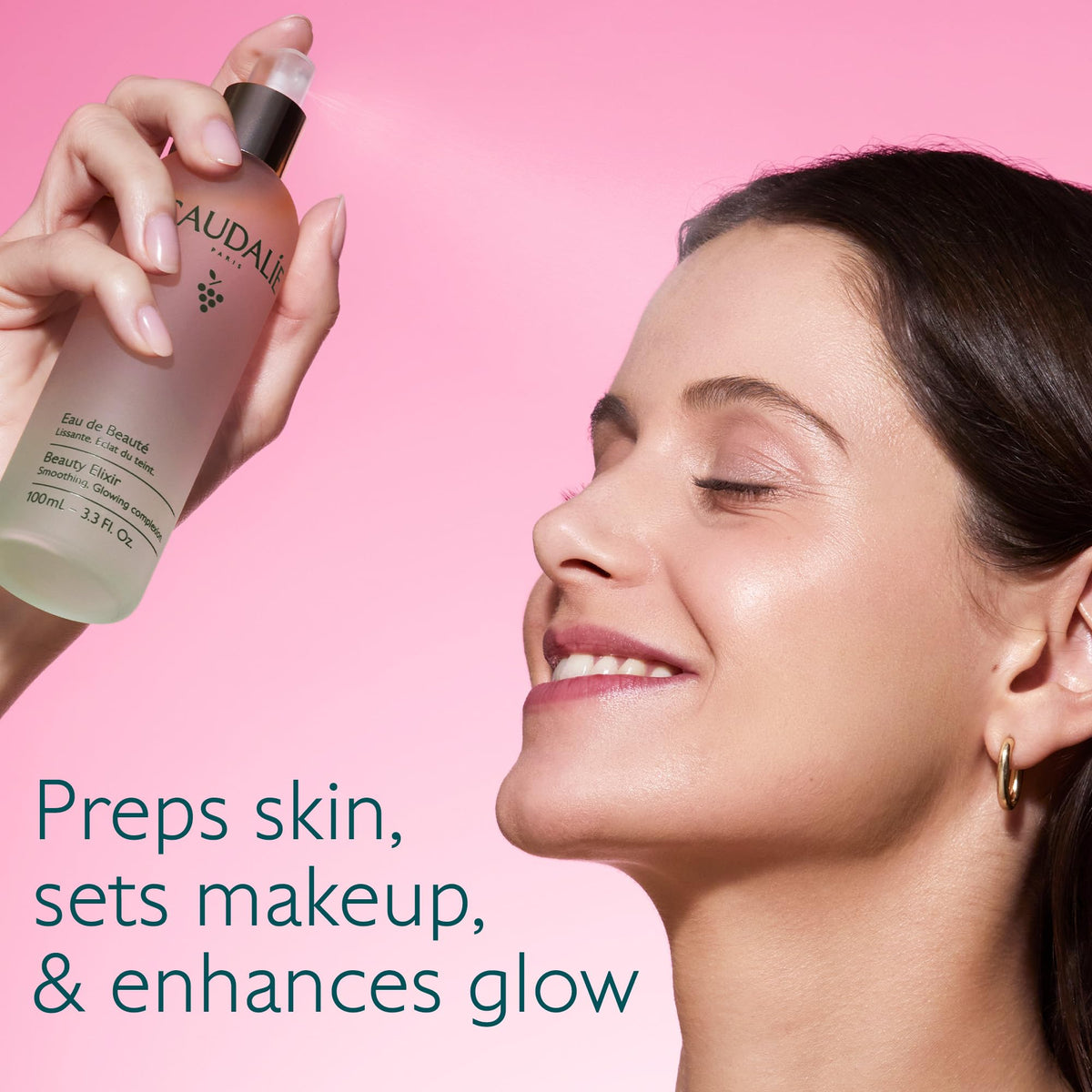 Caudalie Beauty Elixir 100 mL back view showing ingredients