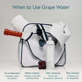 Caudalie Grape Water Moisturizing Face Mist 200 mL in lifestyle setting