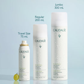 Caudalie Grape Water Moisturizing Face Mist 200 mL on a bathroom counter