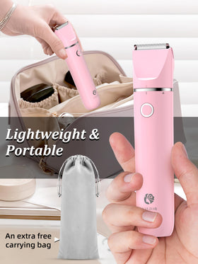 Cayzor electric shaver with round shaver head close-up