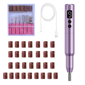 CBVCBV Nail Drill Kit Electric Rechargeable front view in purple