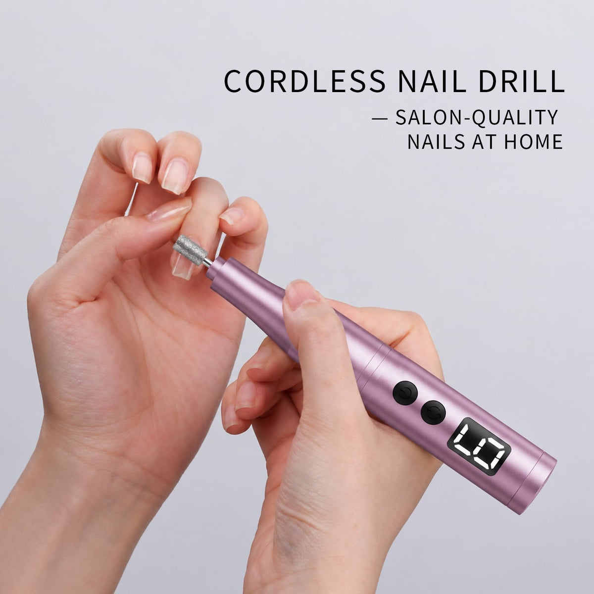 CBVCBV nail drill with pink design and ergonomic grip