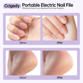 Ccigedy Cordless Electric Nail Drill showing speed control settings