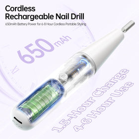 Ccigedy Cordless Electric Nail Drill side view showing LED display
