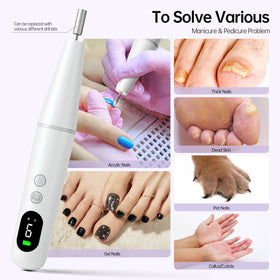 Ccigedy Cordless Electric Nail Drill with charging cable