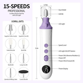 Ccigedy electric nail file with ergonomic handle