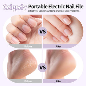 Ccigedy electric nail grinder showing included diamond and carbide bits